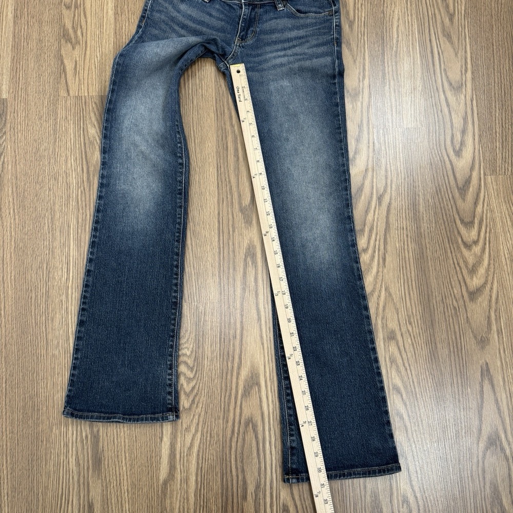 Bullhead Jeans Womens 3 Blue Low Rise Bootcut Y2K Western Boho Dark Wash Denim - Picture 12 of 13